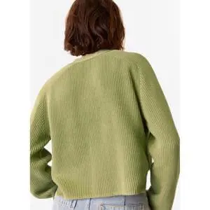 Whistles Green Nala Cotton Cardigan